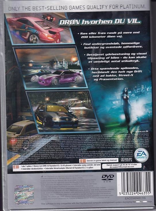 Need for Speed Underground 2 Platinum - Dansk - PS2 (B Grade) (Genbrug)